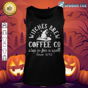 Witches Brew Coffee Co halloween stop for a spell since 1692 tank-top