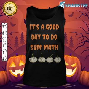 Math Teacher Halloween Funny Pumpkins and Pun tank-top