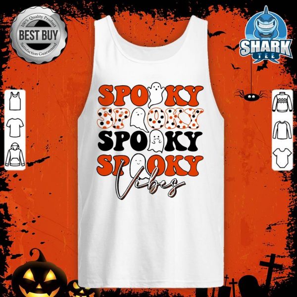 Groovy Spooky Vibes Halloween Ghost Spooky Autumn Season tank-top