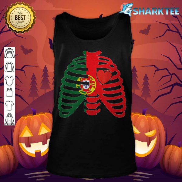 Ribcage Portuguese Halloween Portugal Flag Heart X-Ray Witch tank-top