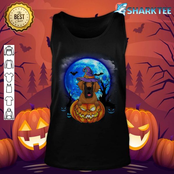 Great Dane Witch Hat Pumpkin Scary Halloween Dog Lovers tank-top