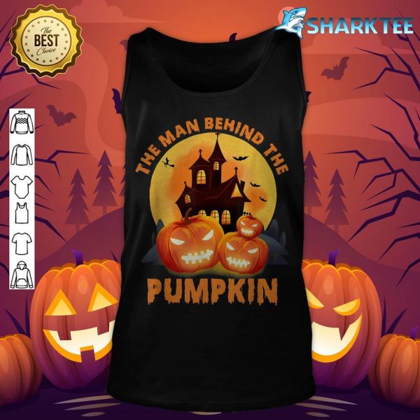 The Man Behind The Pumpkin Halloween Baby Showers Party tank-top