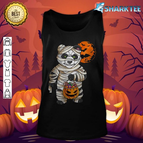Mummy Pumpkin Halloween Panda tank-top