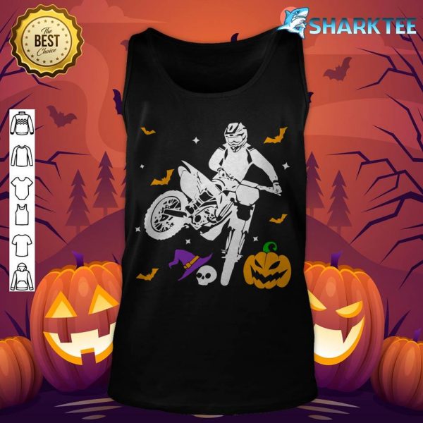 Fun Motocross Witch Hat Halloween Costume Motocross Player tank-top