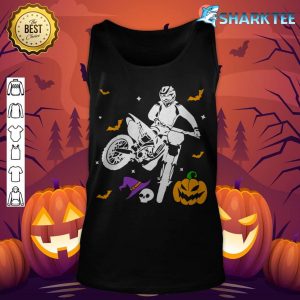 Fun Motocross Witch Hat Halloween Costume Motocross Player Premium tank-top