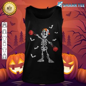 Cool Skeleton Boxing Lover Halloween Boxing Player tank-top