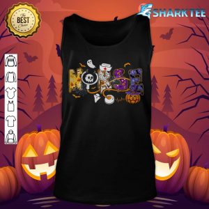 Nurse Stethospe Pumpkin Skull Witch Funny Nursing Halloween tank-top