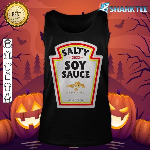 Halloween Matching Costume Salty Soy Sauce Bottle Label tank-top