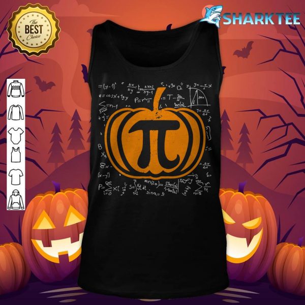 Pumpkin Pie Math Shirt Funny Halloween Thanksgiving Pi Day Premium tank-top
