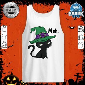 Sarcastic Funny Cat MEH Costume Halloween Partytank-top