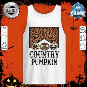 Western Cowgirl Halloween Country Pumpkin Leopard tank-top