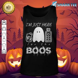 I'm Just Here For The Boos Funny Halloween Ghost Gin tank-top