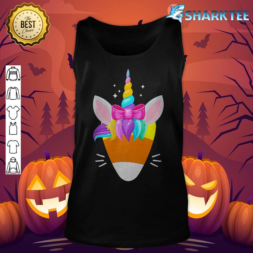 Cute Unicorn Candy Cone Trick Or Treat Halloween Costume Day Premium tank-top
