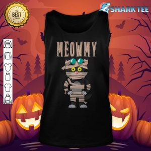 Cool Mummy Cat, Meowmy, Funny Mummy Cat Halloween Premium tank-top
