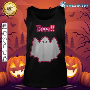Booo in Red Halloween Scary White Cute Ghost Funny Spooky tank-top