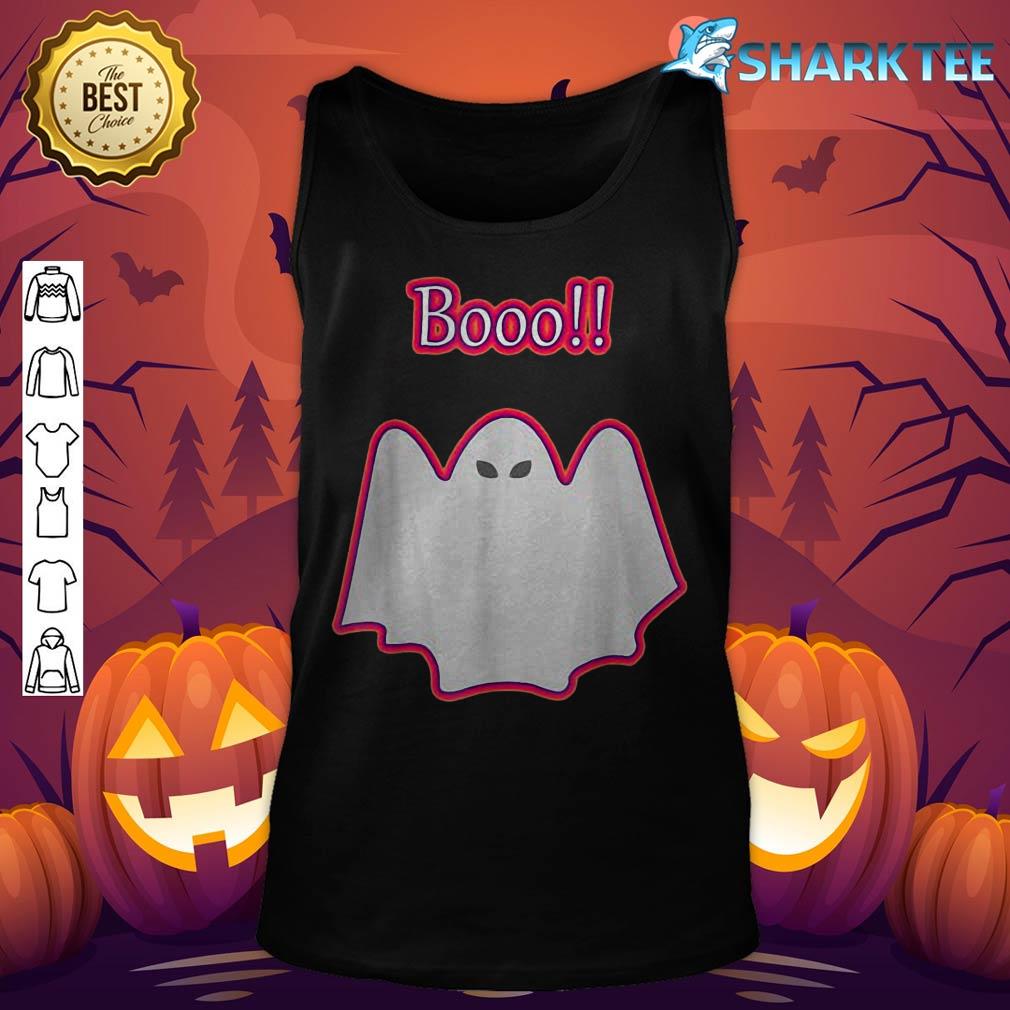 Booo in Red Halloween Scary White Cute Ghost Funny Spooky tank-top
