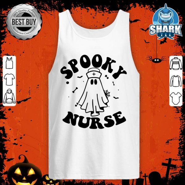 Spooky Nurse Ghost Nursing Halloween Costume tank-top