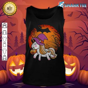 Funny Retro Halloween Gifts Cute Witchy Unicorn Girls Kids Premium tank-top