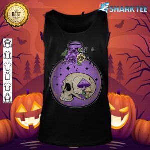 Western Halloween Witch Skull Bottle Graphic Costume Funny tank-top