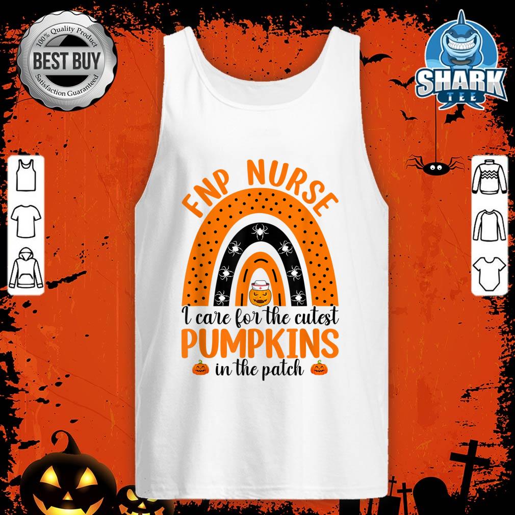  FNP Nurse Cutest Pumpkins Rainbow Halloween Spider tank-top
