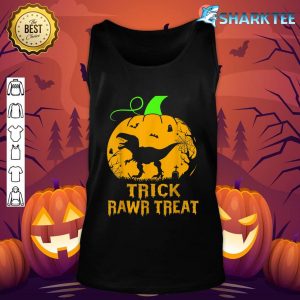 Pumpkin Dinosaur Happy Halloween Shirts, Trick Rawr Treat tank-top