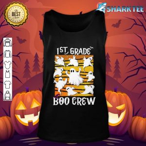1st Grade Boo Crew Teacher Student Team Baby Ghost Halloween tank-top