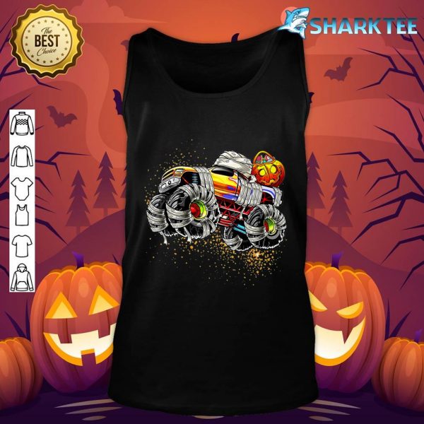 Monster Truck Mummy Halloween Pumpkin Trick Or Treat tank-top