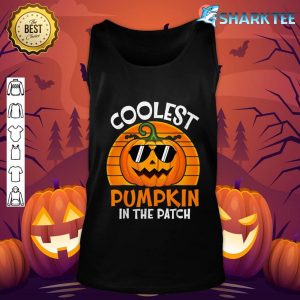 Coolest Pumpkin In The Patch Halloween Shirt Boys Girls Kids tank-top
