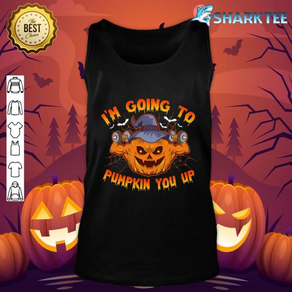 Pumpkin Halloween Gym Workout Pumpking Fitness tank-top