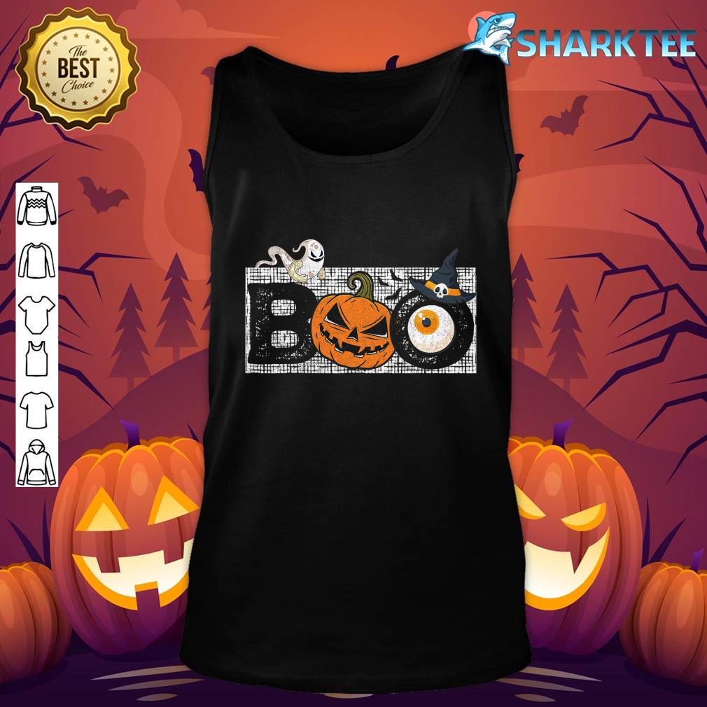Cute Boo Halloween Costume Spiders Ghost Pumkin Witch Hat tank-top