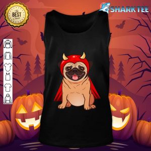 Dracula Vampire Pug Cute Dog Halloween Costume Pug-o-ween tank-top