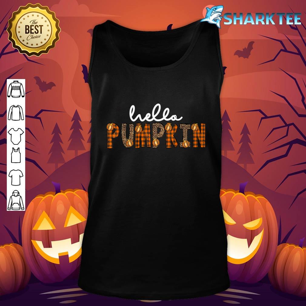 Hello Pumpkin Happy Halloween Thanksgiving Fall Men Women Premium tank-top