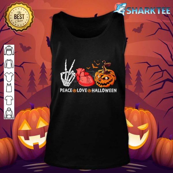 Scary Halloween Costume Peace Love Halloween tank-top