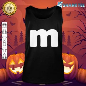 Funny Letter M Chocolate Candy Halloween Team Groups Costume Premium tank-top