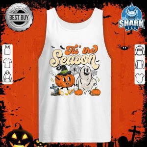 Tis The Season Halloween Ghost Pumpkin Spooky Season tank-top