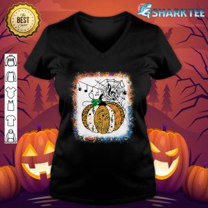 Bleached Music Teacher Pumpkin Halloween Marching Band Life v-neck