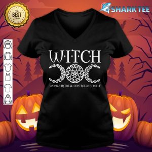 Witch Wiccan Pagan W I T C H v-neck