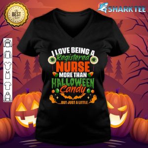 Medical Pumpkin RN Registered Nurse Halloween Costume v-neck