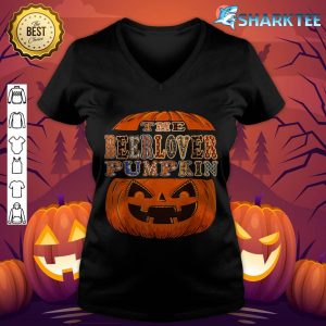 The Beerlover Pumpkin Halloween Costume Beer v-neck