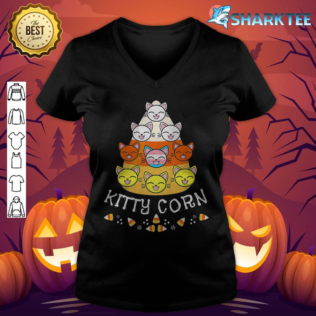LGBTQ Transgender Halloween Fall Cat Candy Corn Kitty Corn Premium v-neck