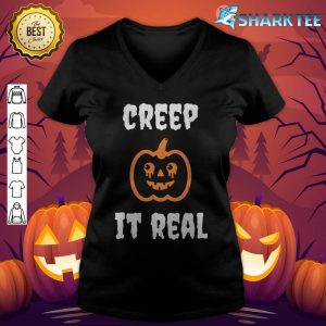 Halloween Spooky Pumpkin Funny Pun Goth and Gothic Premium v-neck