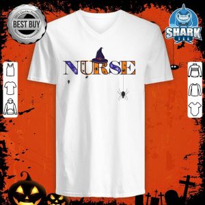 Cute Nurse Lover Funny Spider Nurse Lover Halloween Costume Premium v-neck