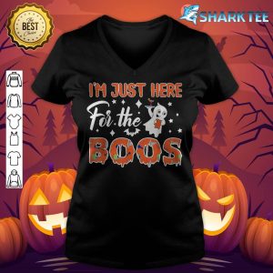 I'm Just Here For The Boos Funny Halloween Ghost Costume v-neck