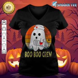Cute Ghost RN Nurse Halloween Costume, Boo Boo Crew v-neck