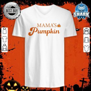 Kids Mommy and Me Fall Shirts Mama's Pumpkin Patch Halloween v-neck