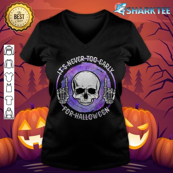Happy Halloween Costume Party Pumkin Spooky Season Fall v-neck