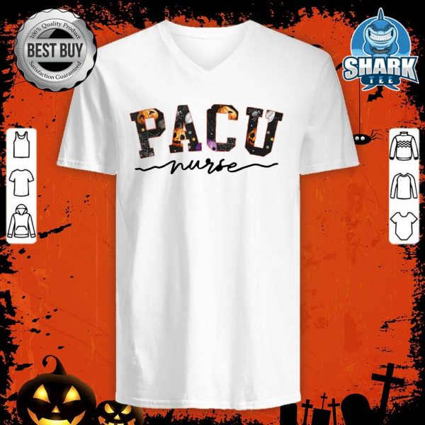 PACU Nurse Halloween Pacu post anesthesia Day Sugery Rn Fall v-neck