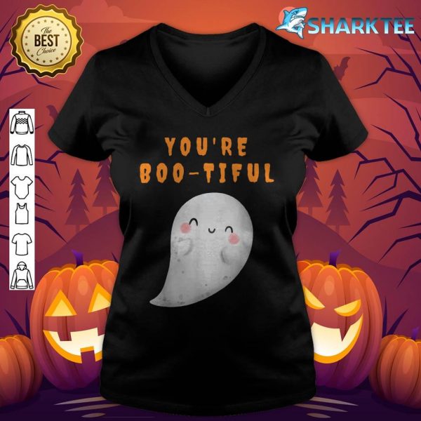 You're Bootiful Cute Ghost Halloween Funny Saying v-neck