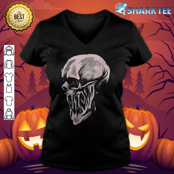 Halloween Scary Boo Bones Skeleton Scream Haloween v-neck