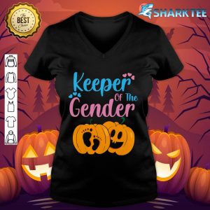Keeper Of The Gender Reveal Baby Pregnancy Halloween Party v-neck